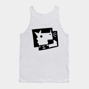 Cute Rhinoceros Doodle Art Tank Top